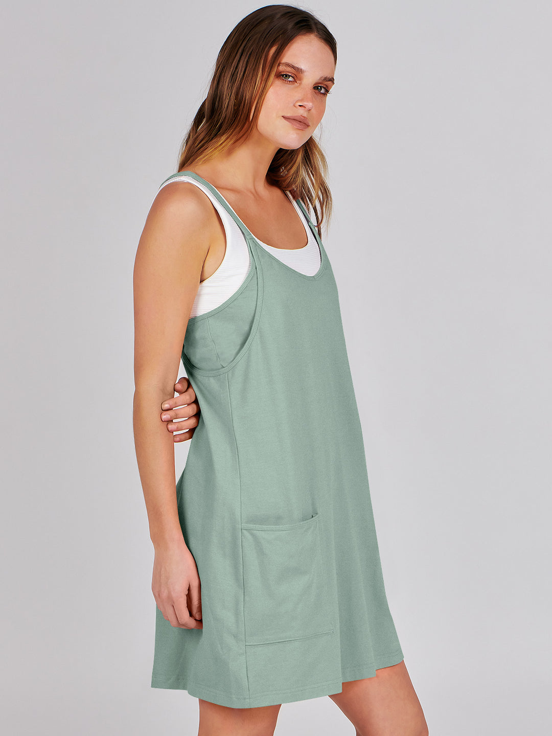 ANRABESS Women's Active Mini Dress with Built-in Shorts