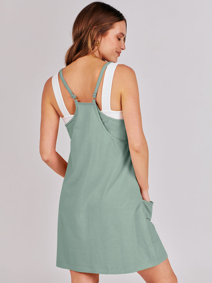 ANRABESS Women's Active Mini Dress with Built-in Shorts