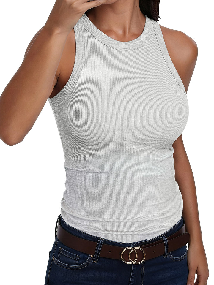 ANRABESS Women's Ribbed Racerback Tank Top