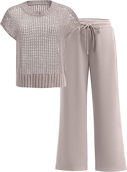 ANRABESS Crochet Two-Piece Set