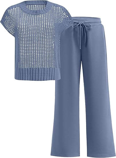 ANRABESS Crochet Two-Piece Set