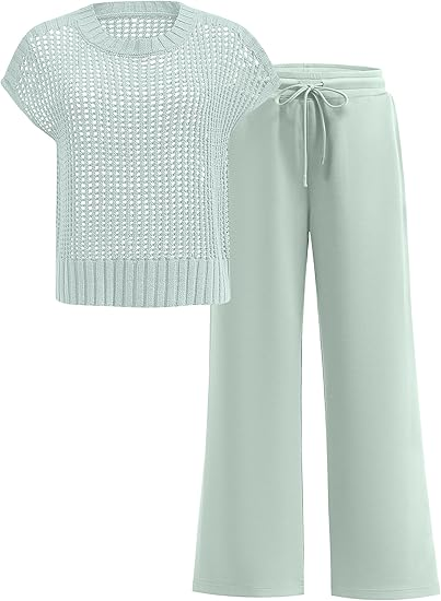 ANRABESS Crochet Two-Piece Set