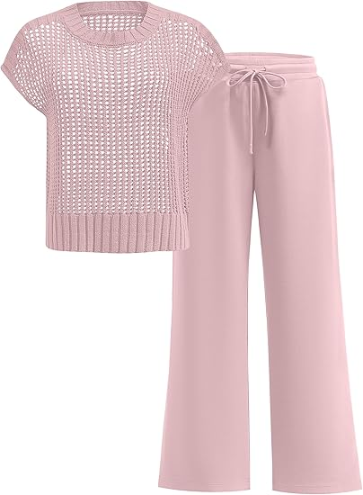 ANRABESS Crochet Two-Piece Set