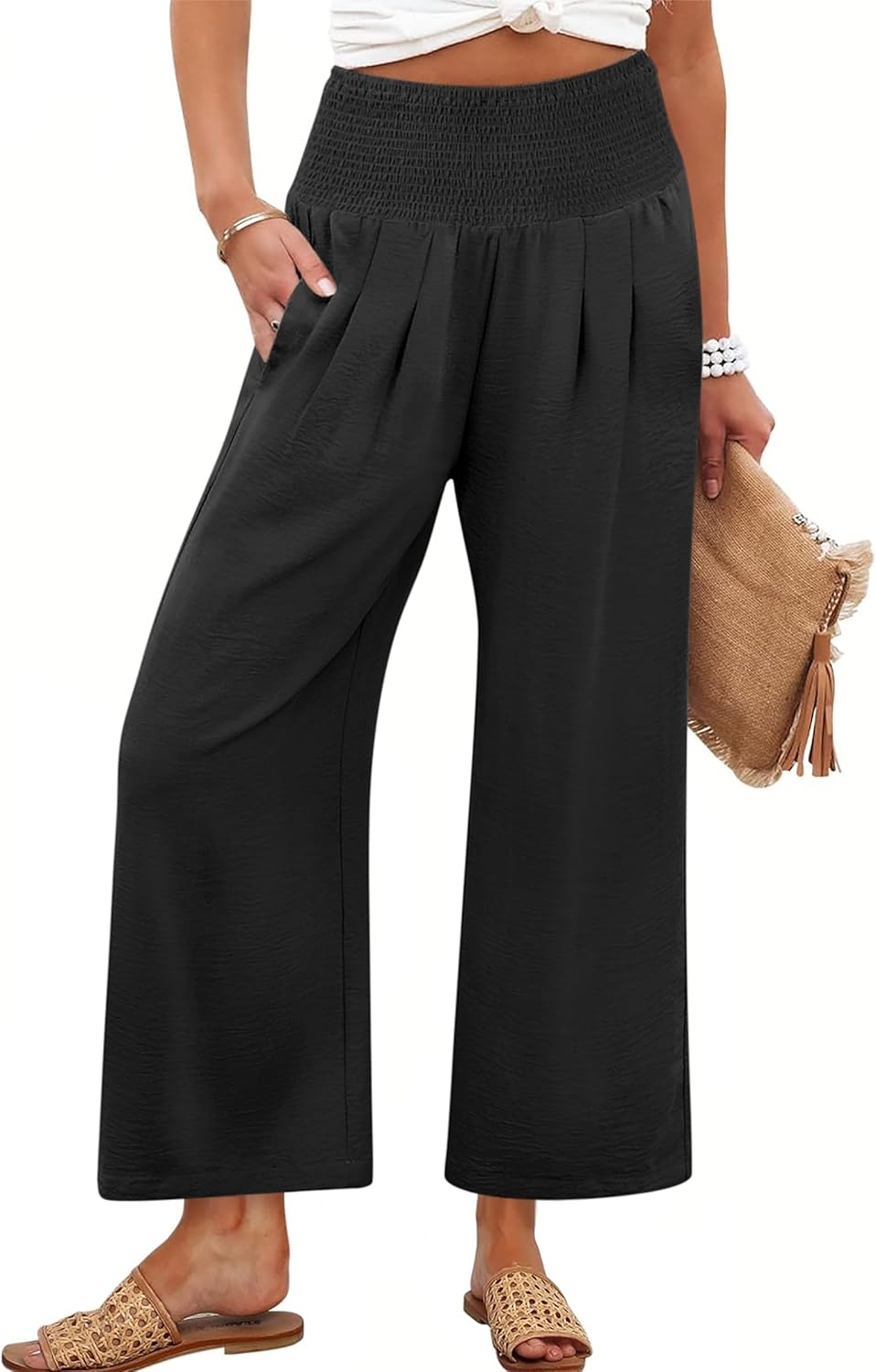 ANRABESS Women's High Waisted Wide Leg Pants