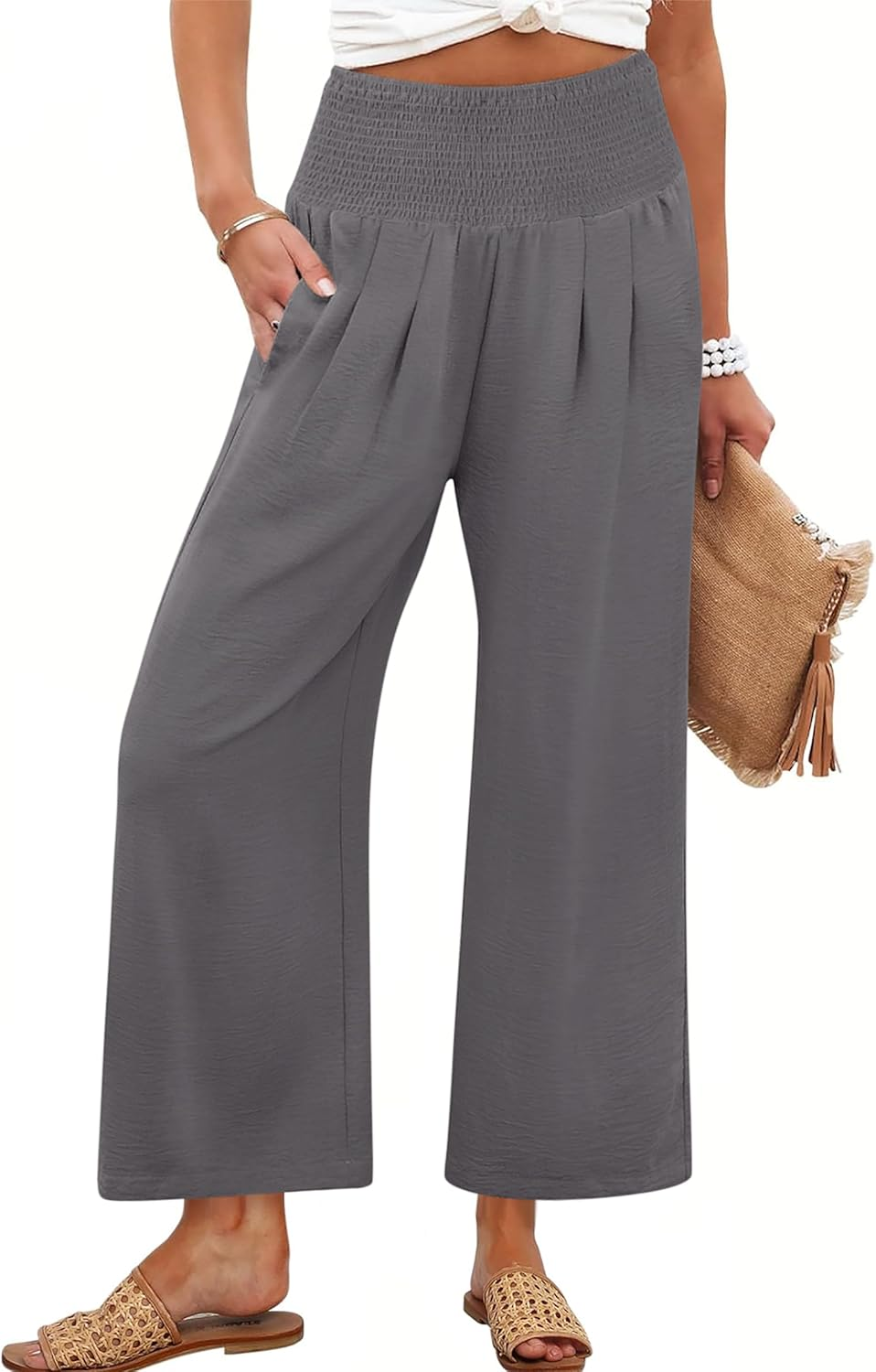 ANRABESS Women's High Waisted Wide Leg Pants