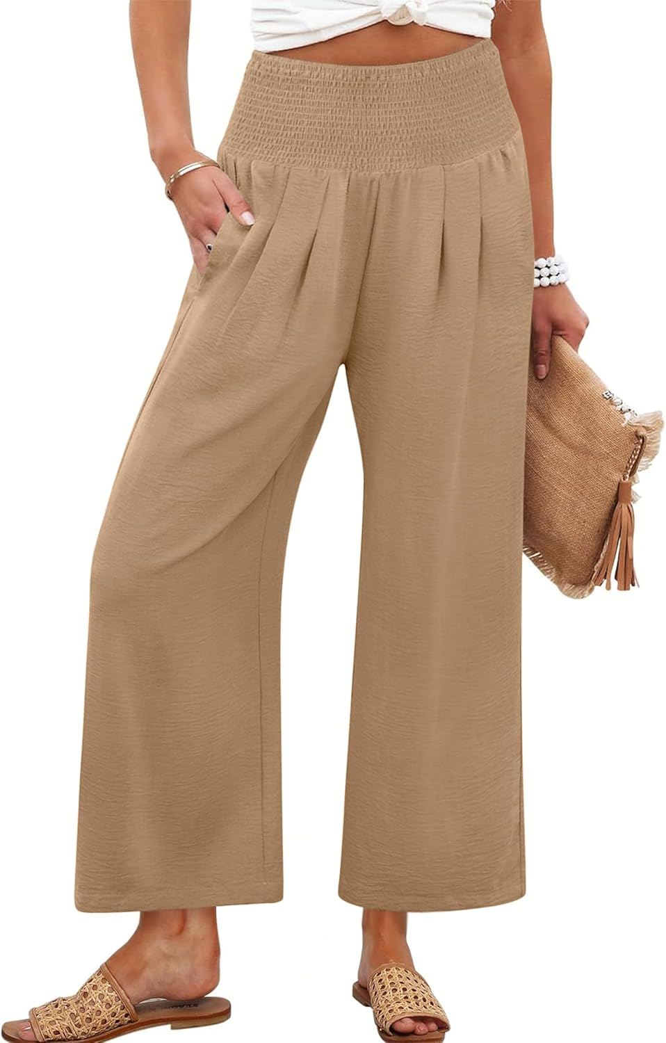 ANRABESS Women's High Waisted Wide Leg Pants
