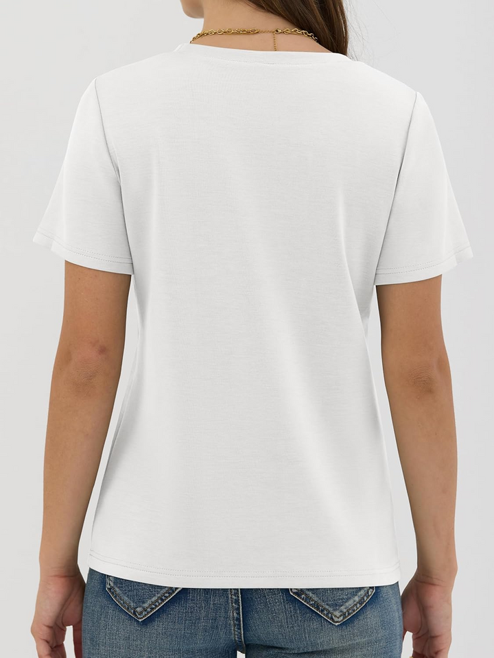 ANRABESS Summer T Shirts for Women, Round Neck Short Sleeve Tops for Women 2026 WrinkleFree Comfy Tshirt Basic Tee Casual Workout Tops Vacation Outfits