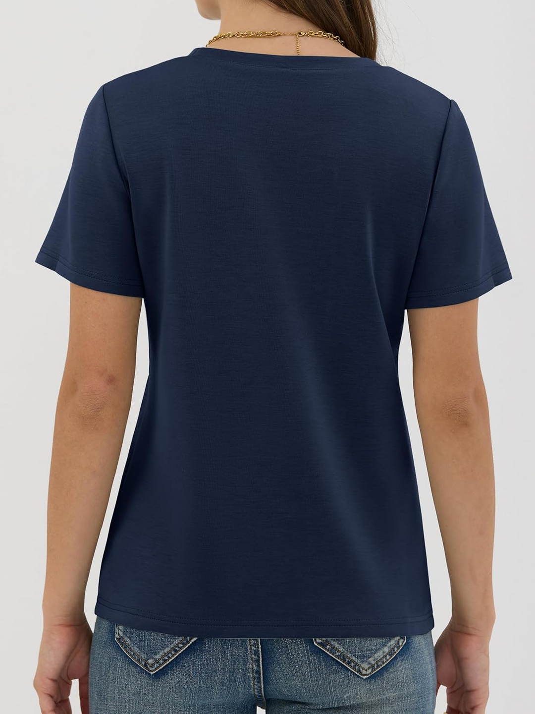 ANRABESS Summer T Shirts for Women, Round Neck Short Sleeve Tops for Women 2026 WrinkleFree Comfy Tshirt Basic Tee Casual Workout Tops Vacation Outfits