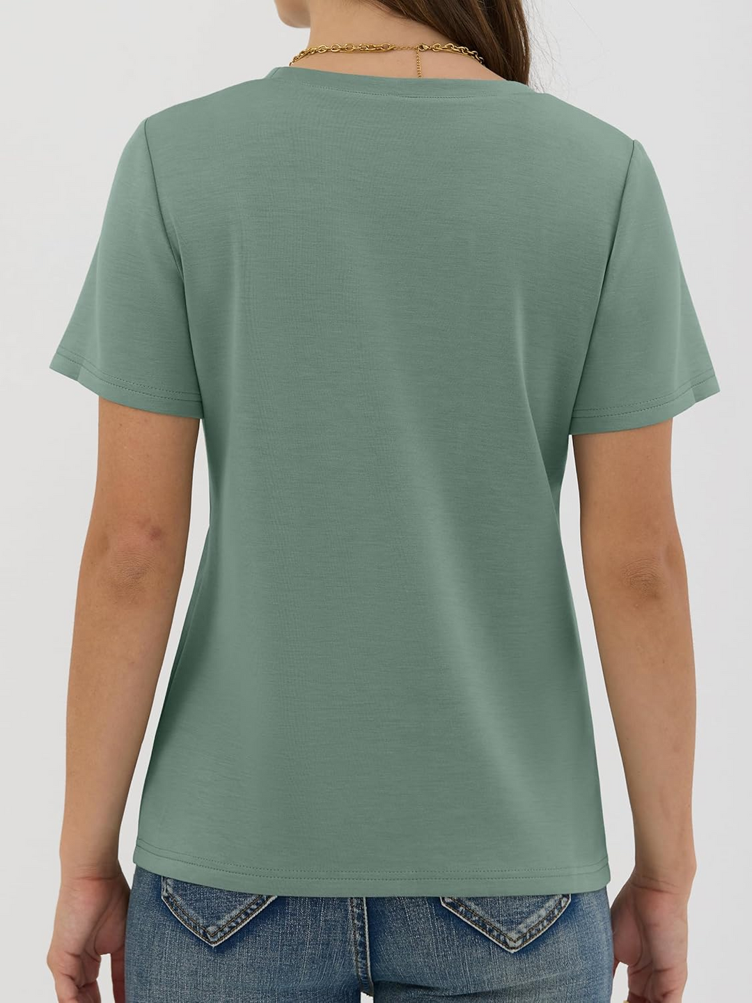 ANRABESS Summer T Shirts for Women, Round Neck Short Sleeve Tops for Women 2026 WrinkleFree Comfy Tshirt Basic Tee Casual Workout Tops Vacation Outfits
