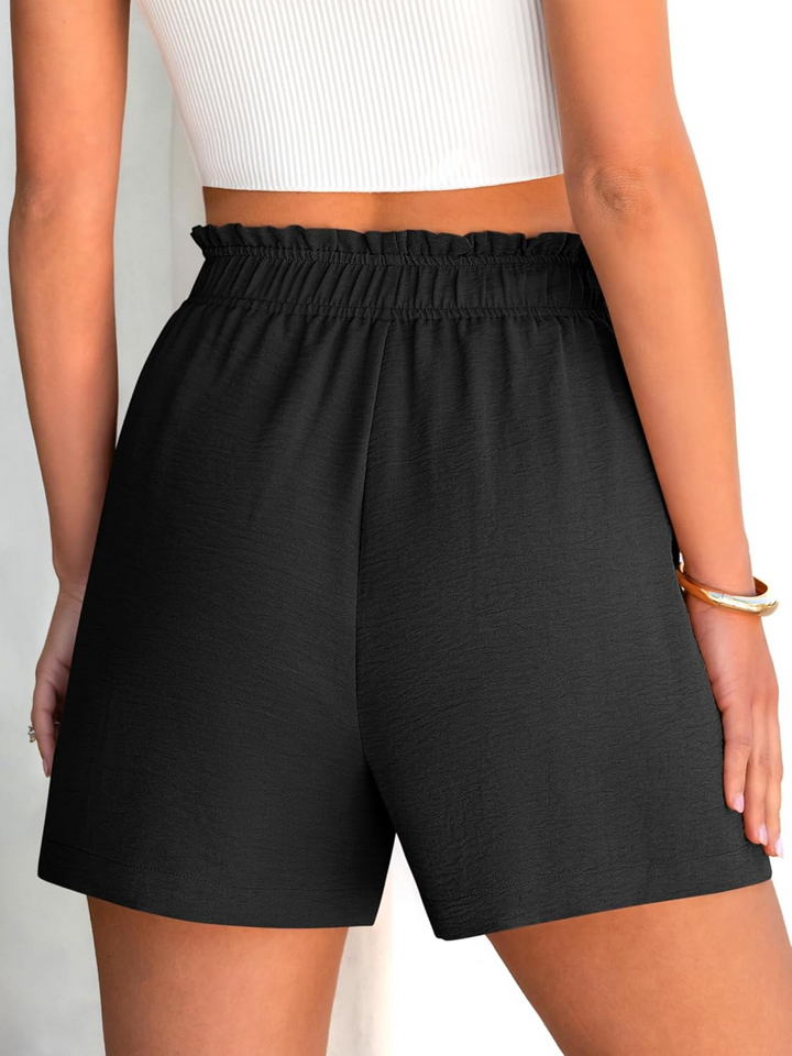 ANRABESS Women's High Waisted Elastic Lounge Shorts