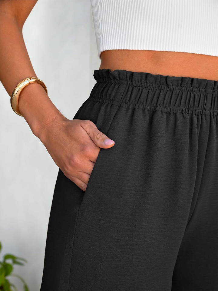 ANRABESS Women's High Waisted Elastic Lounge Shorts
