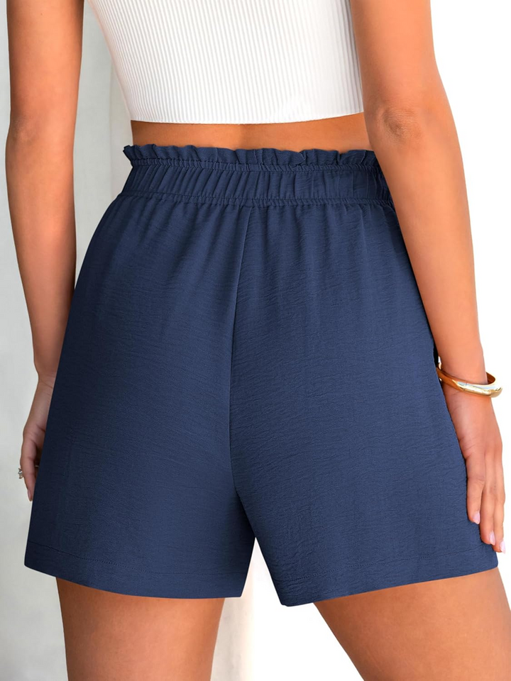 ANRABESS Women's High Waisted Elastic Lounge Shorts