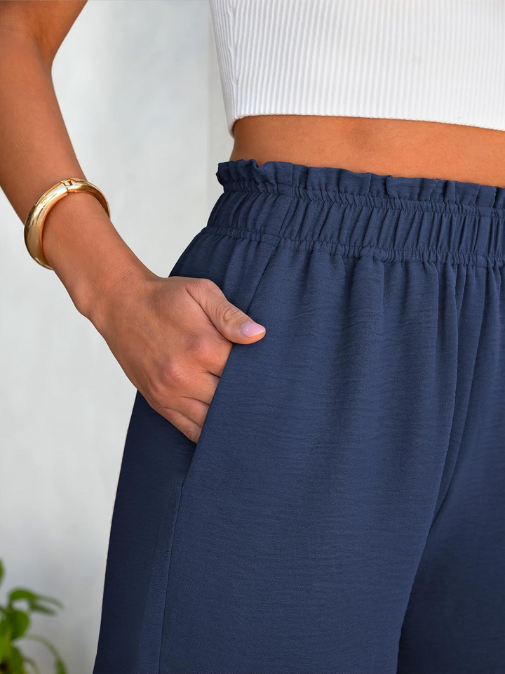 ANRABESS Women's High Waisted Elastic Lounge Shorts