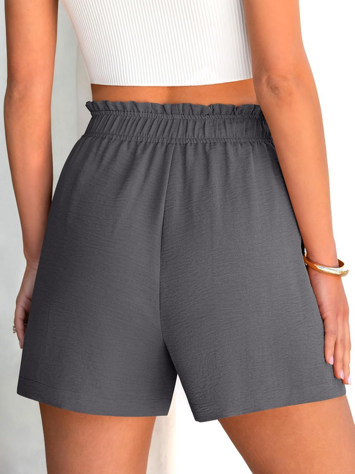 ANRABESS Women's High Waisted Elastic Lounge Shorts