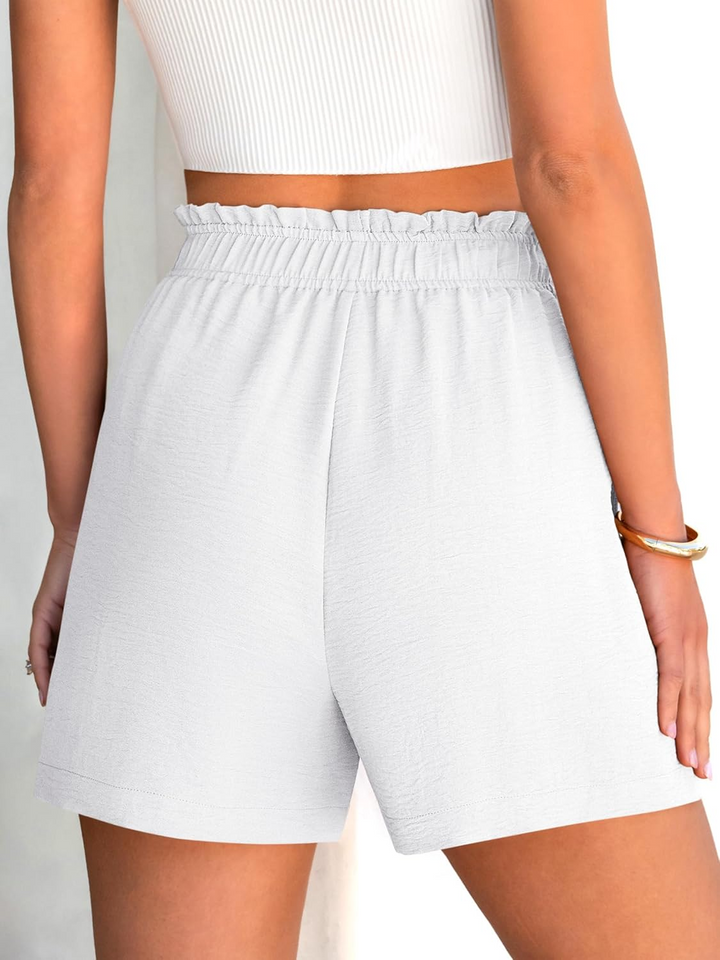 ANRABESS Women's High Waisted Elastic Lounge Shorts