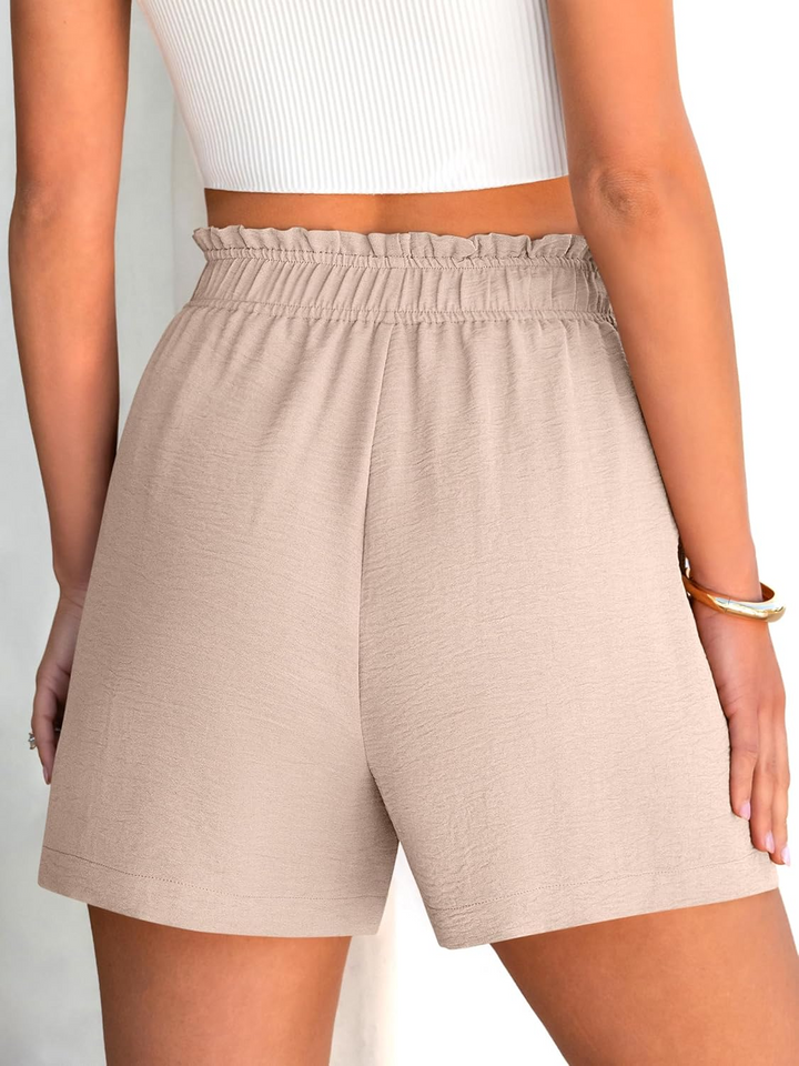 ANRABESS Women's High Waisted Elastic Lounge Shorts