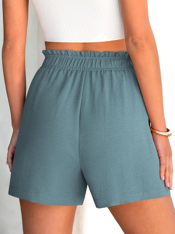 ANRABESS Women's High Waisted Elastic Lounge Shorts