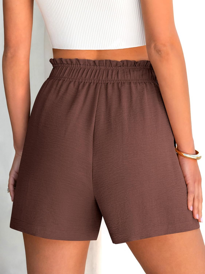 ANRABESS Women's High Waisted Elastic Lounge Shorts