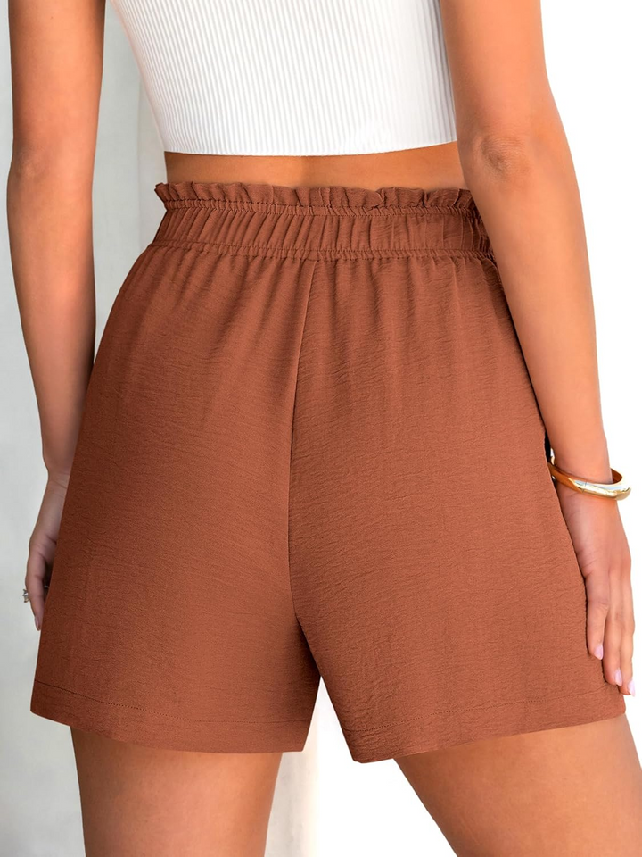 ANRABESS Women's High Waisted Elastic Lounge Shorts
