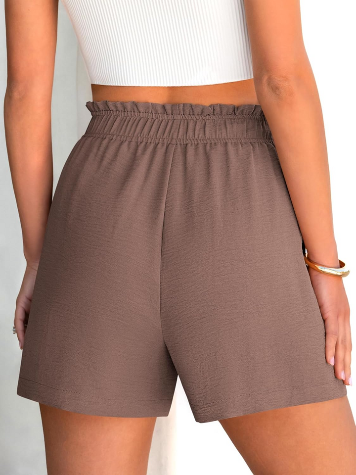 ANRABESS Women's High Waisted Elastic Lounge Shorts