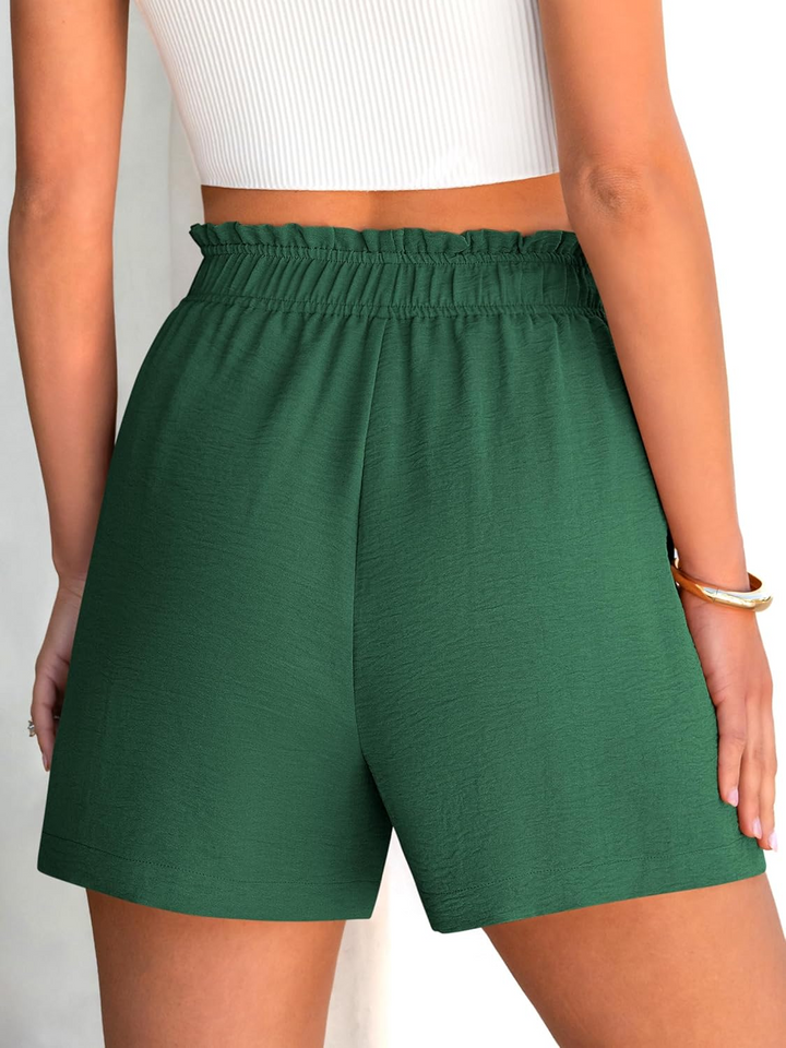ANRABESS Women's High Waisted Elastic Lounge Shorts