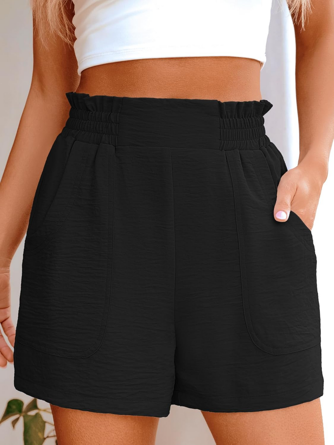 ANRABESS Women's High Waisted Wide Leg Shorts