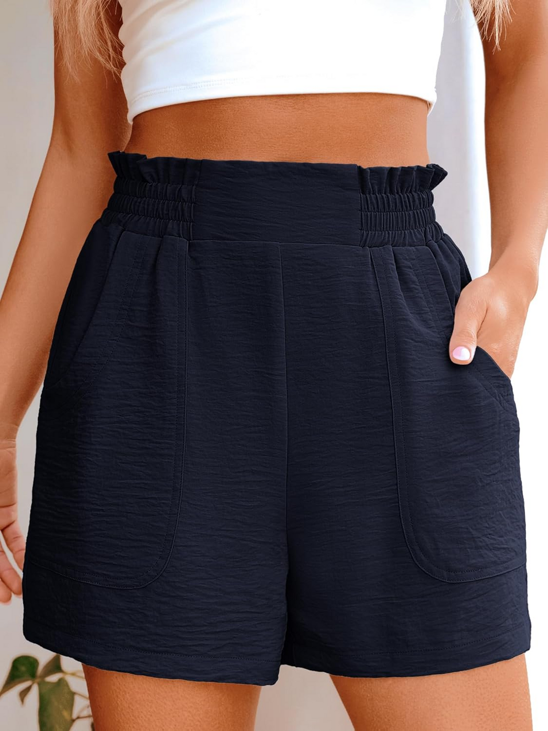 ANRABESS Women's High Waisted Wide Leg Shorts