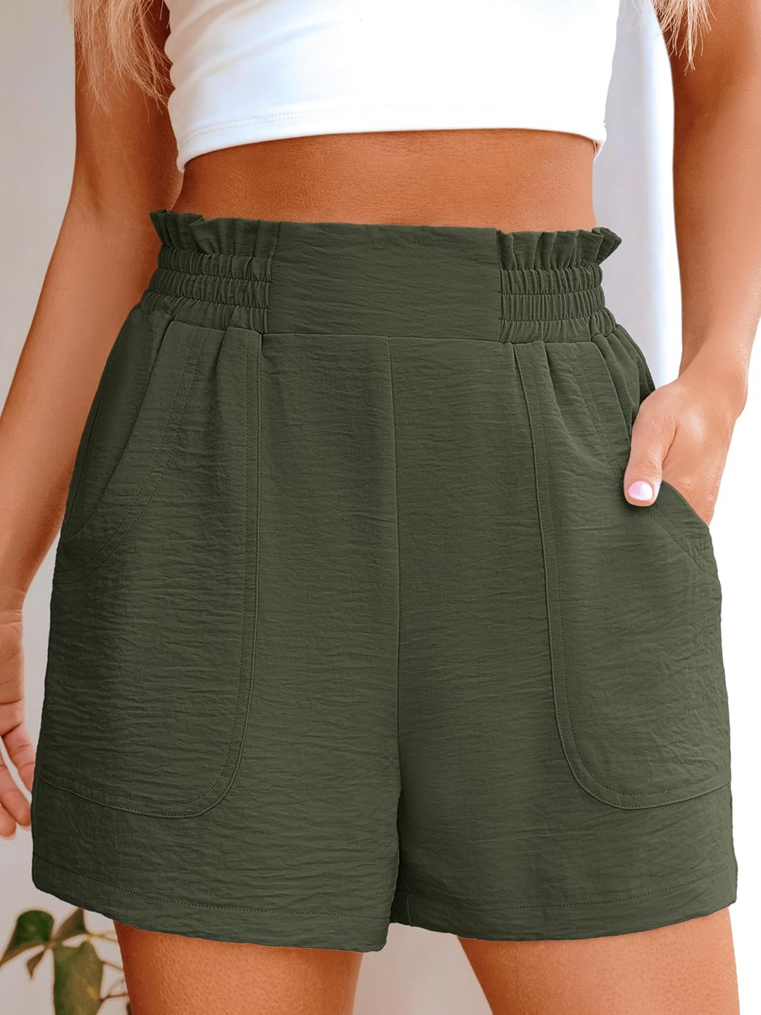 ANRABESS Women's High Waisted Wide Leg Shorts