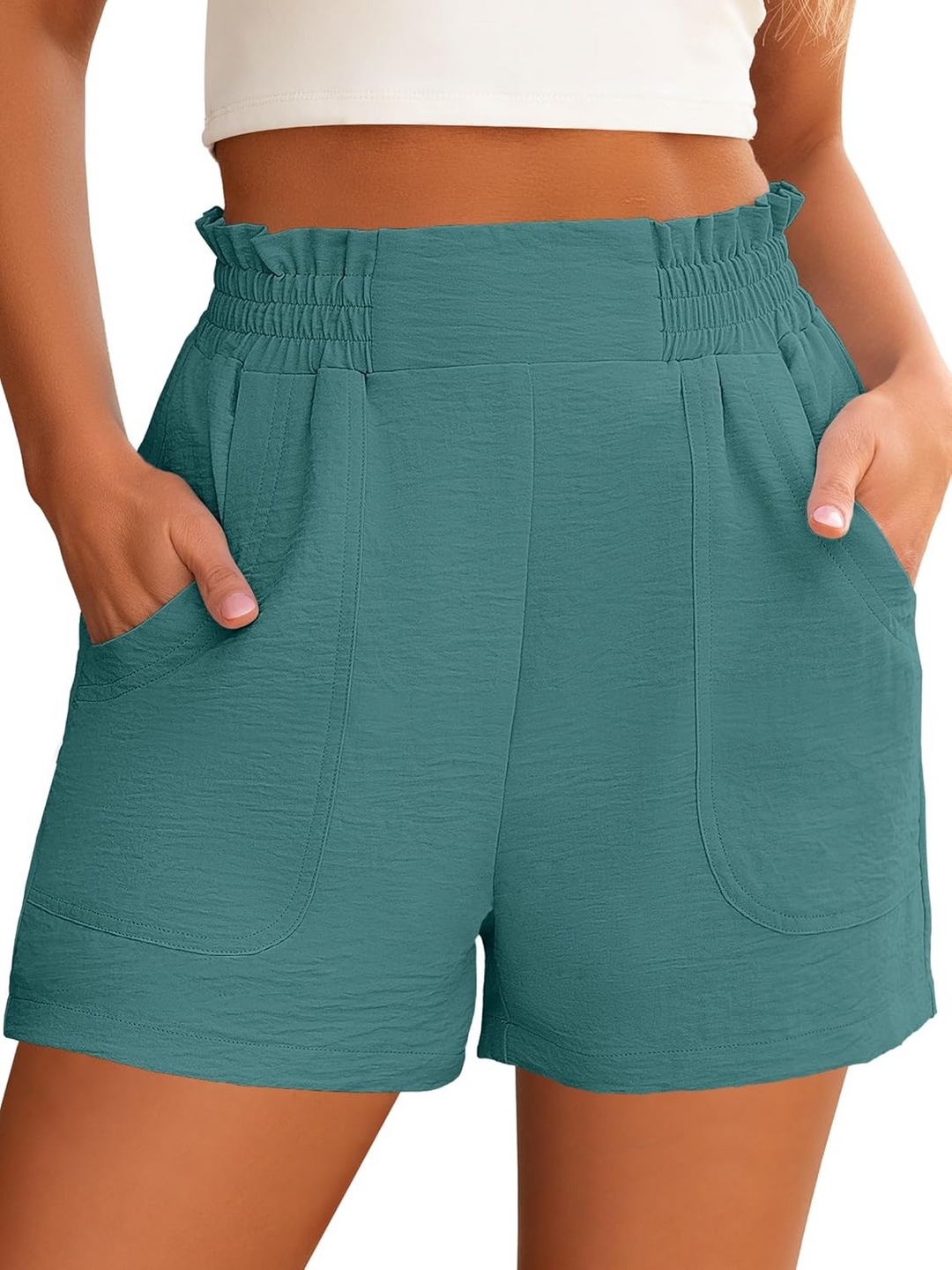 ANRABESS Women's High Waisted Wide Leg Shorts
