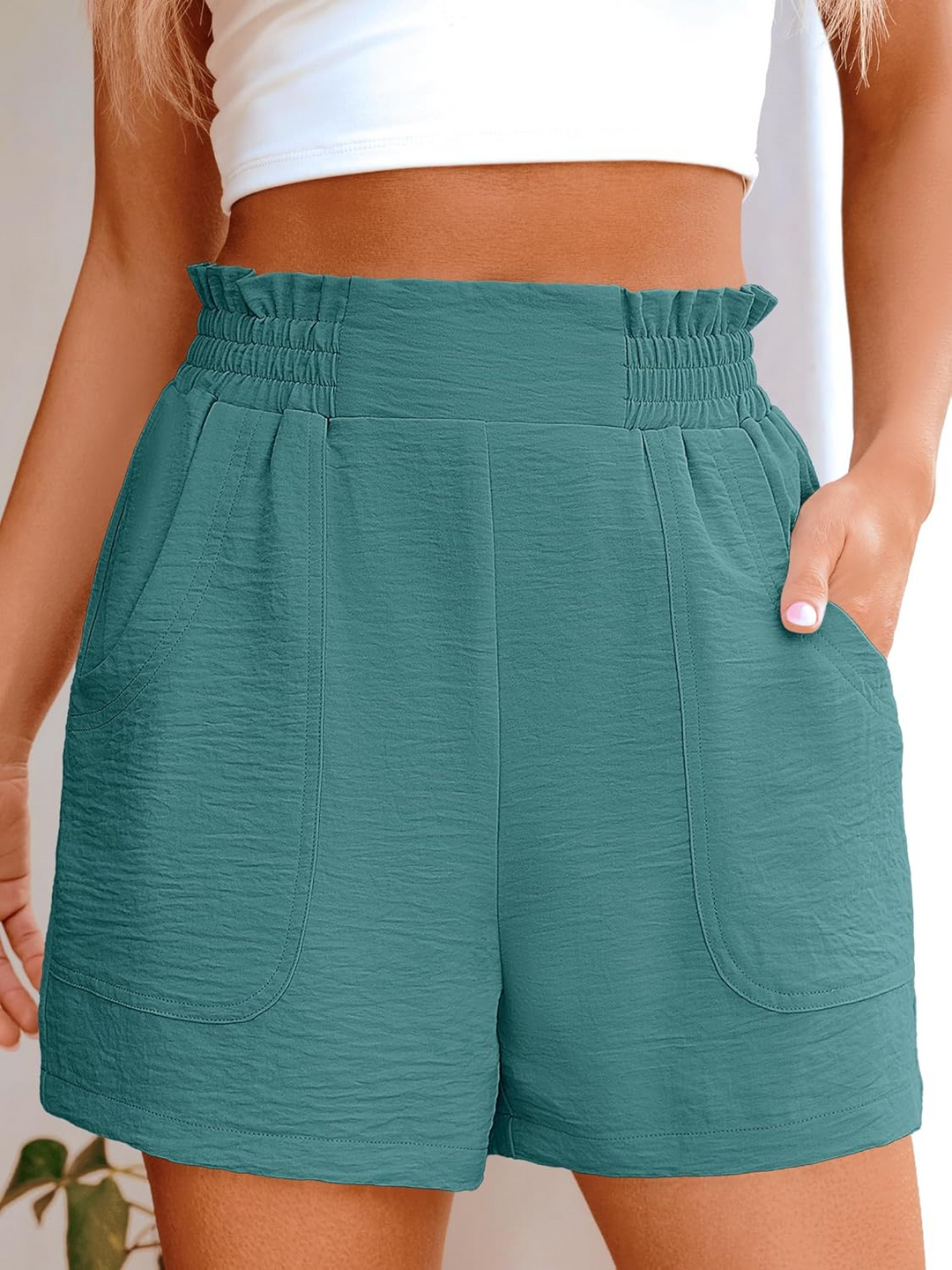 ANRABESS Women's High Waisted Wide Leg Shorts