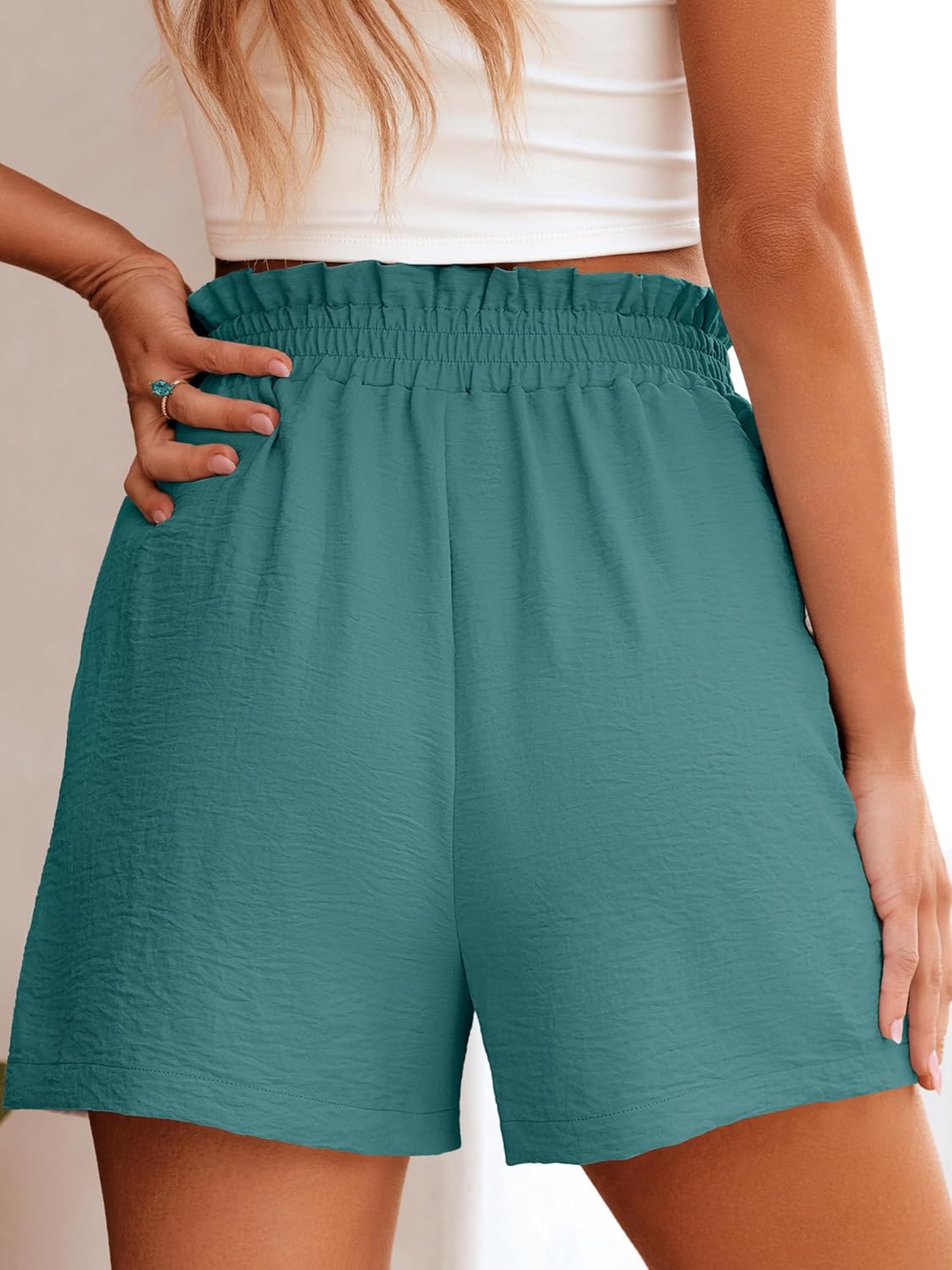 ANRABESS Women's High Waisted Wide Leg Shorts