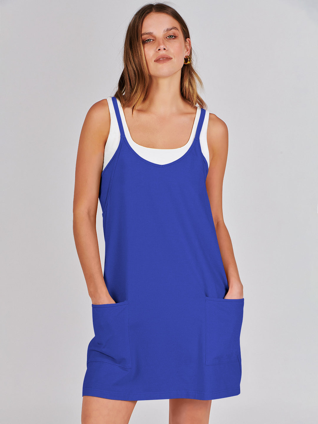 ANRABESS Women's Active Mini Dress with Built-in Shorts
