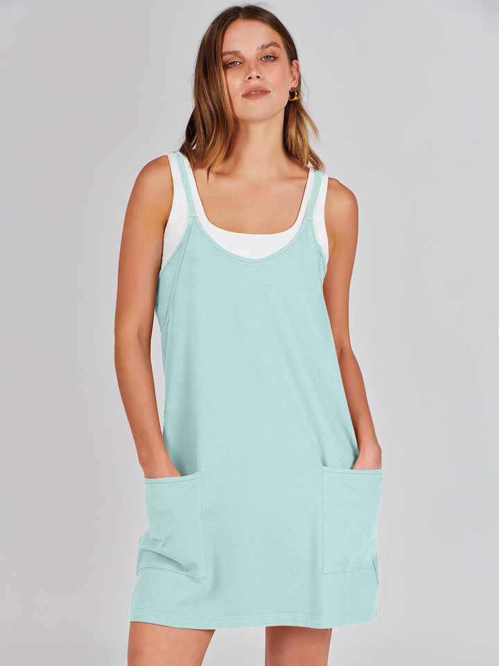 ANRABESS Women's Active Mini Dress with Built-in Shorts