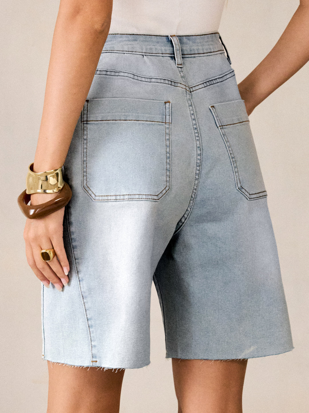 ANRABESS Womens Bermuda Jean Shorts 2026 Summer Knee Length Stretchy Crossover Wide Leg Mid Waisted Casual Denim Shorts Jorts