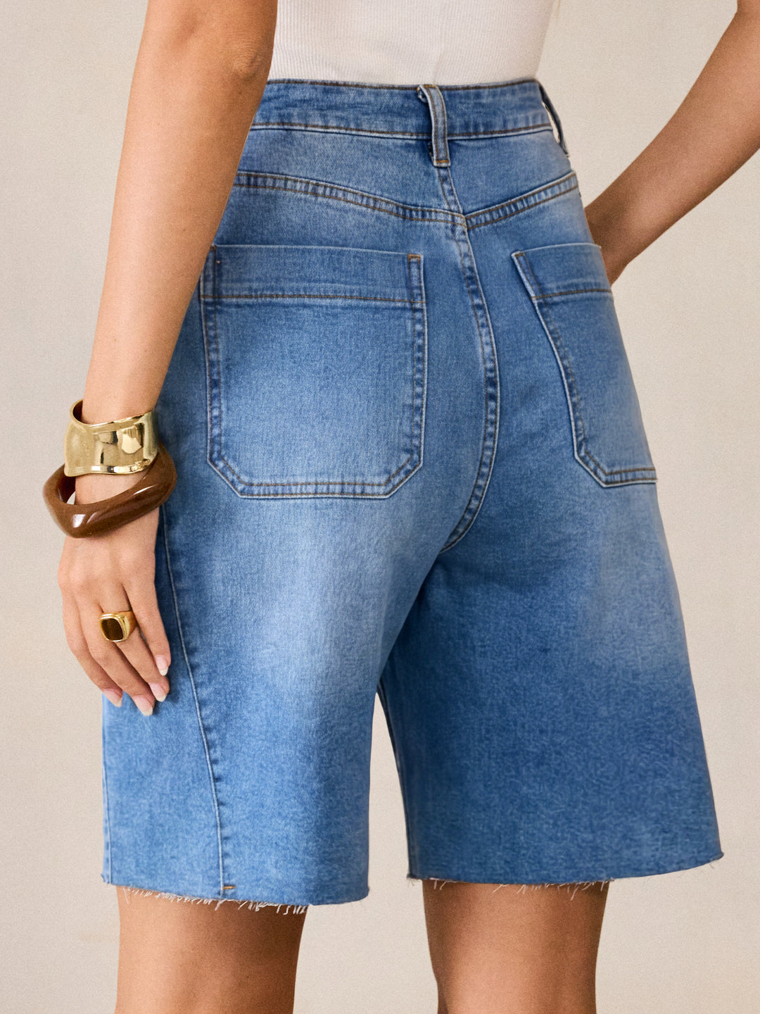 ANRABESS Womens Bermuda Jean Shorts 2026 Summer Knee Length Stretchy Crossover Wide Leg Mid Waisted Casual Denim Shorts Jorts