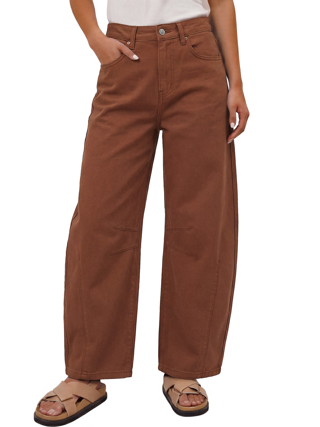ANRABESS Women’s Barrel Jeans ，Mid Rise Wide Leg Denim Pants，Casual Baggy Relaxed Fit，Y2K Streetwear Boyfriend Ankle Length