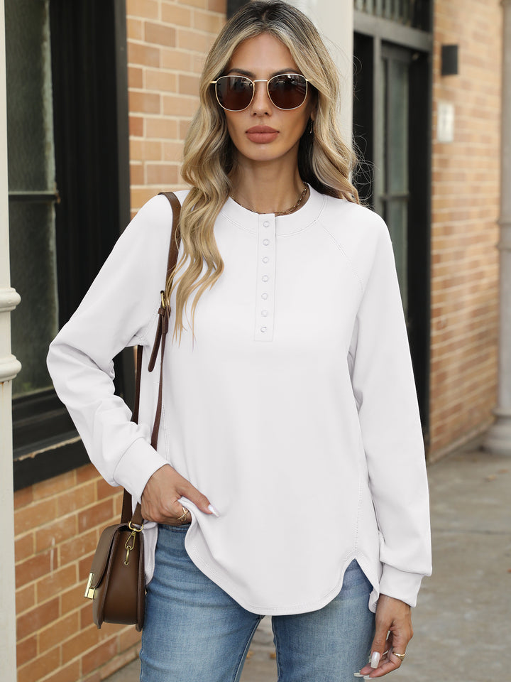 ANRABESS Cozy Henley Tunic for Fall & Winter