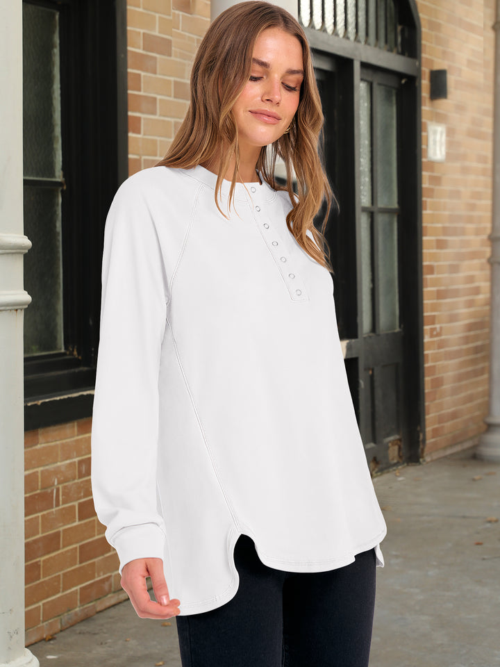 ANRABESS Cozy Henley Tunic for Fall & Winter