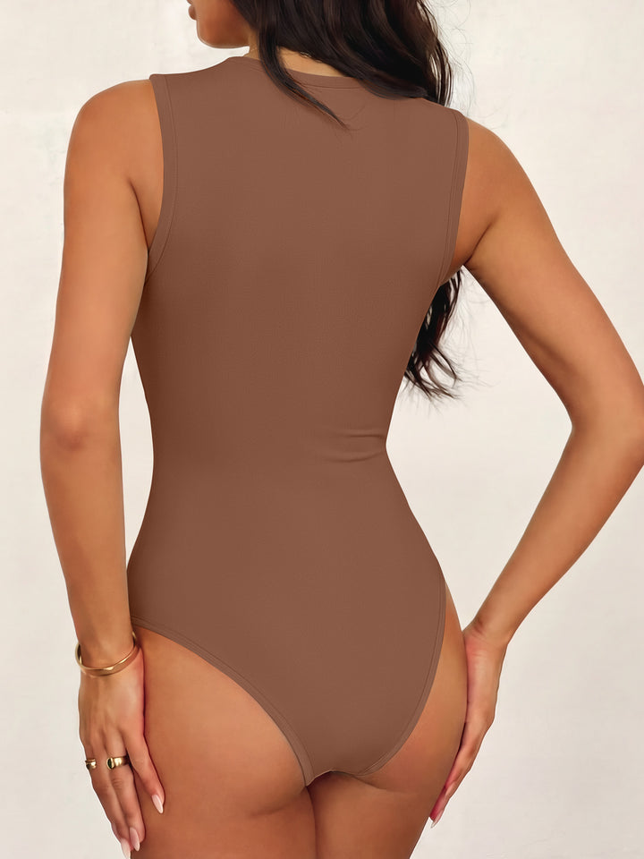 ANRABESS Women's Square Neck Bodysuits, Sleeveless Tank Bodysuits Tops, Going Out Outfits for Summer, Vacation & Daily Wear