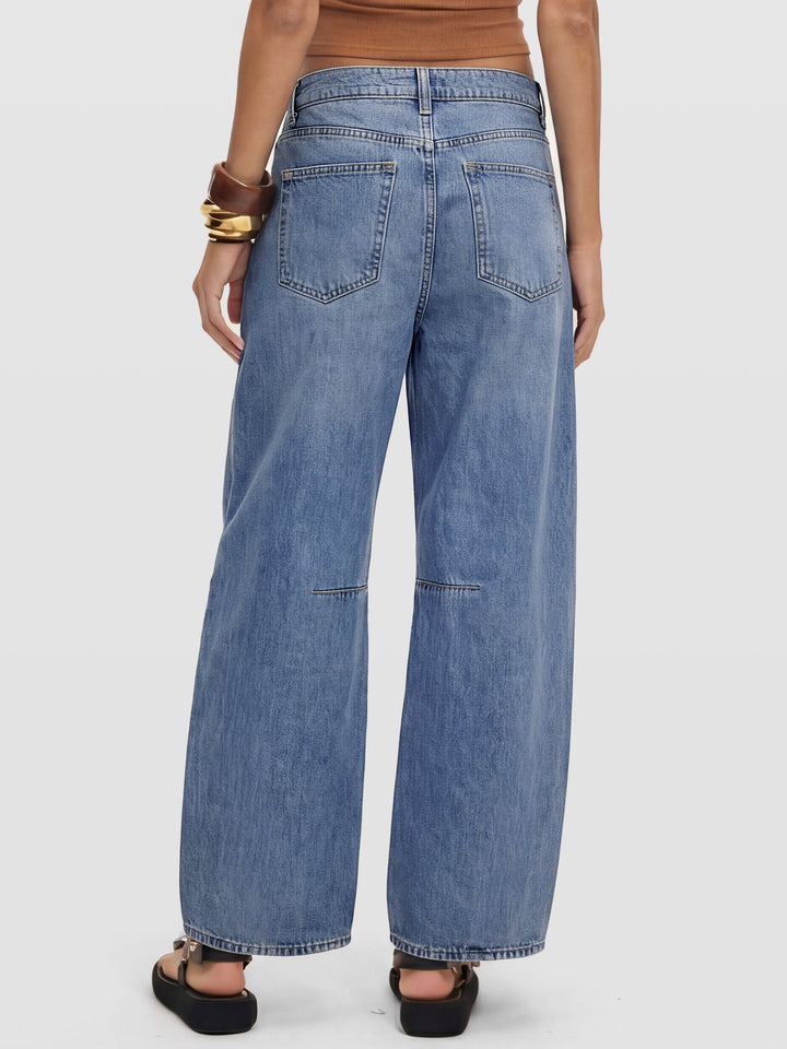 ANRABESS Women’s Barrel Jeans ，Mid Rise Wide Leg Denim Pants，Casual Baggy Relaxed Fit，Y2K Streetwear Boyfriend Ankle Length
