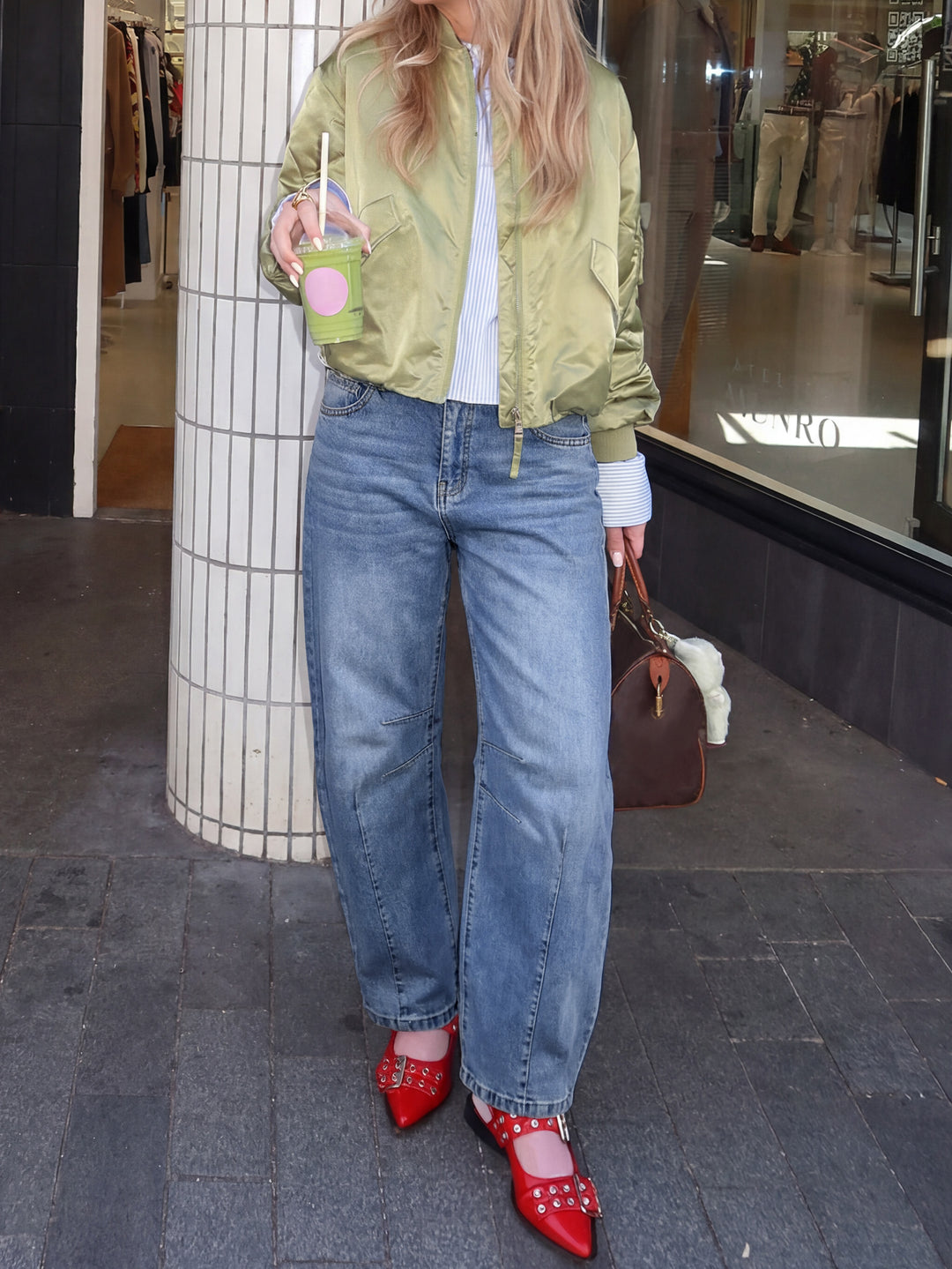 ANRABESS Women’s Barrel Jeans ，Mid Rise Wide Leg Denim Pants，Casual Baggy Relaxed Fit，Y2K Streetwear Boyfriend Ankle Length