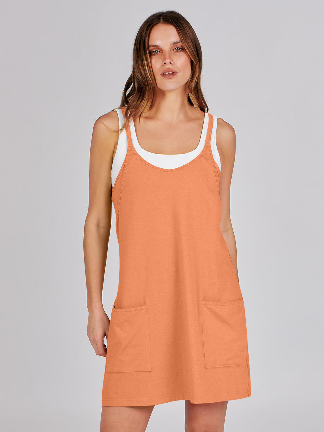 ANRABESS Women's Active Mini Dress with Built-in Shorts