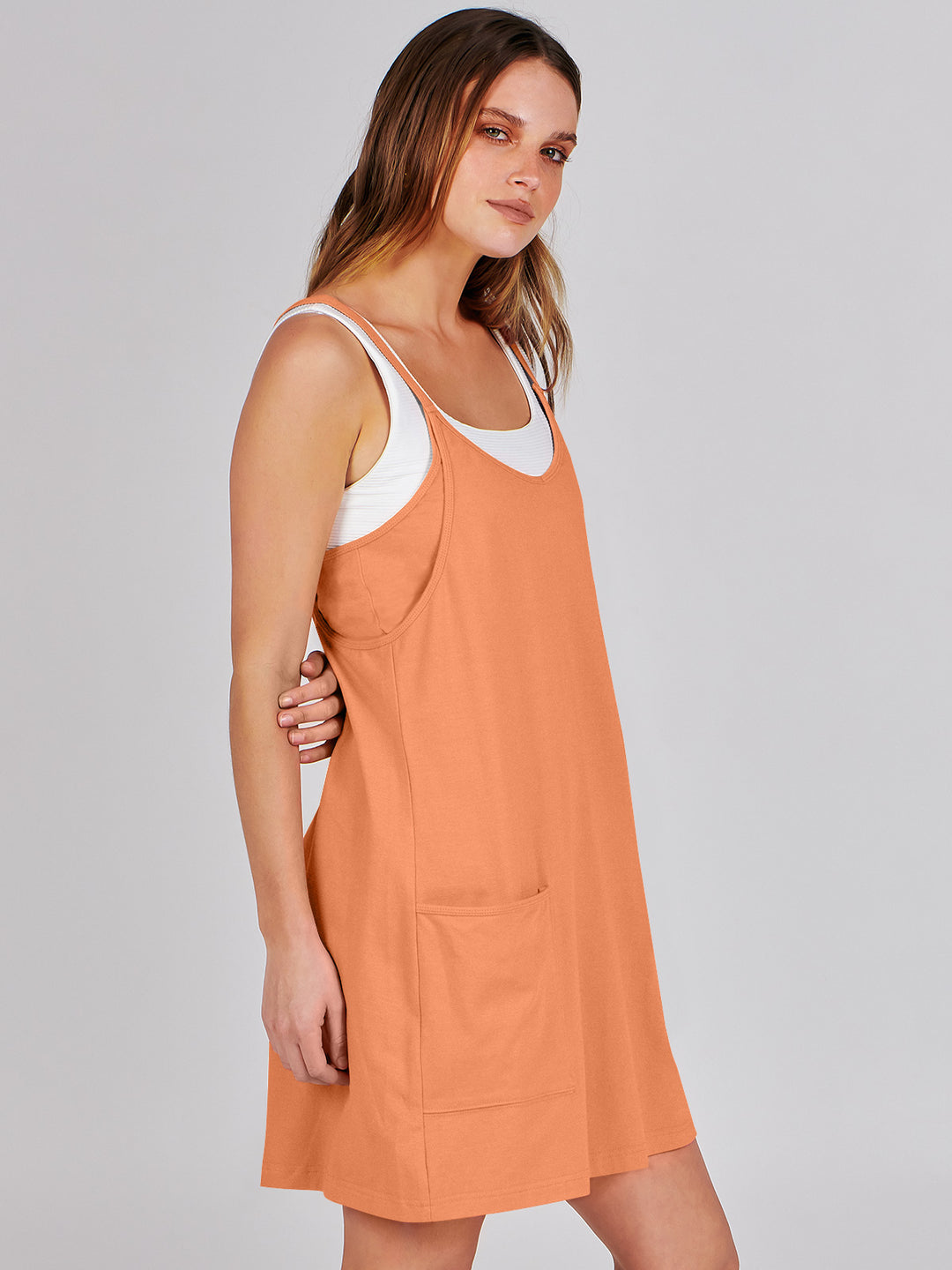 ANRABESS Women's Active Mini Dress with Built-in Shorts