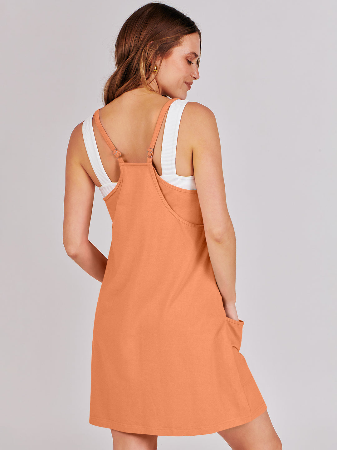 ANRABESS Women's Active Mini Dress with Built-in Shorts