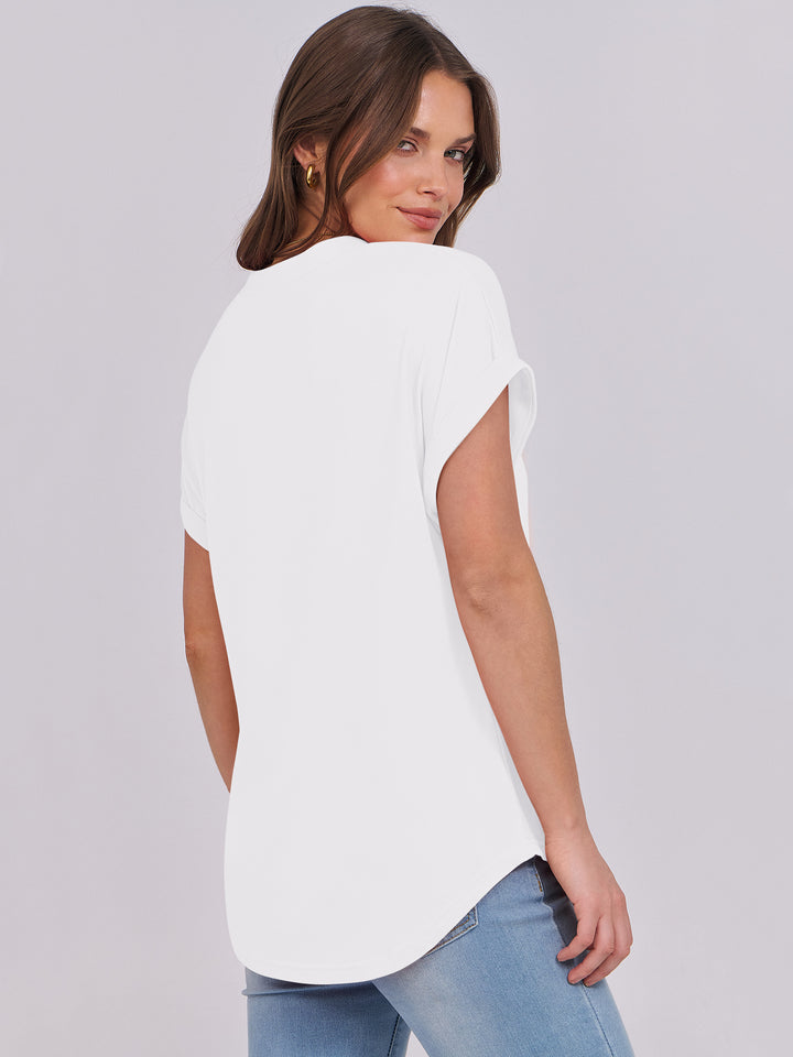 ANRABESS Womens Short Sleeve Henley Tops V Neck Dressy Casual Blouses Summer Trendy Tee Shirts 2026 Vacation Fashion Clothes