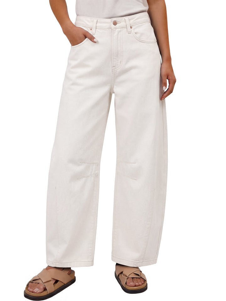 ANRABESS Women’s Barrel Jeans ，Mid Rise Wide Leg Denim Pants，Casual Baggy Relaxed Fit，Y2K Streetwear Boyfriend Ankle Length