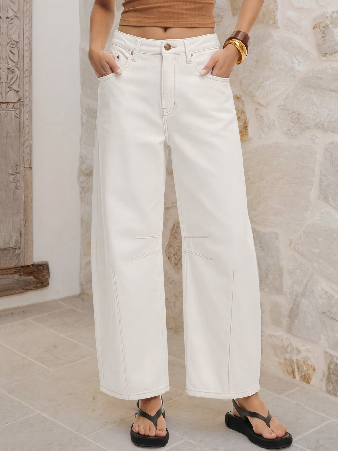 ANRABESS Women’s Barrel Jeans ，Mid Rise Wide Leg Denim Pants，Casual Baggy Relaxed Fit，Y2K Streetwear Boyfriend Ankle Length