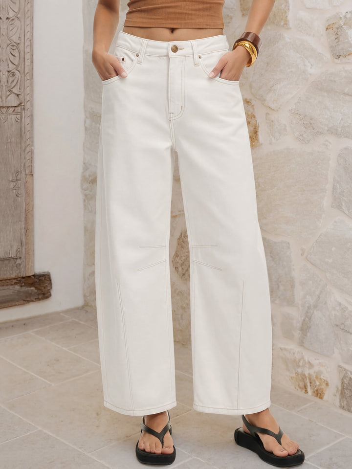 ANRABESS Women’s Barrel Jeans ，Mid Rise Wide Leg Denim Pants，Casual Baggy Relaxed Fit，Y2K Streetwear Boyfriend Ankle Length