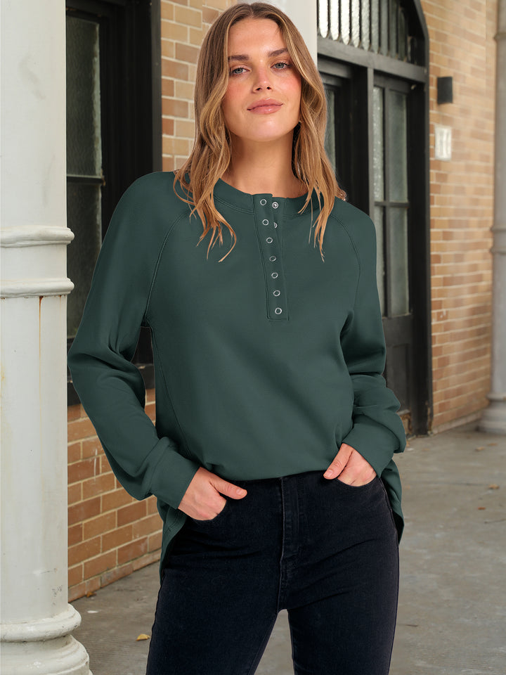 ANRABESS Cozy Henley Tunic for Fall & Winter