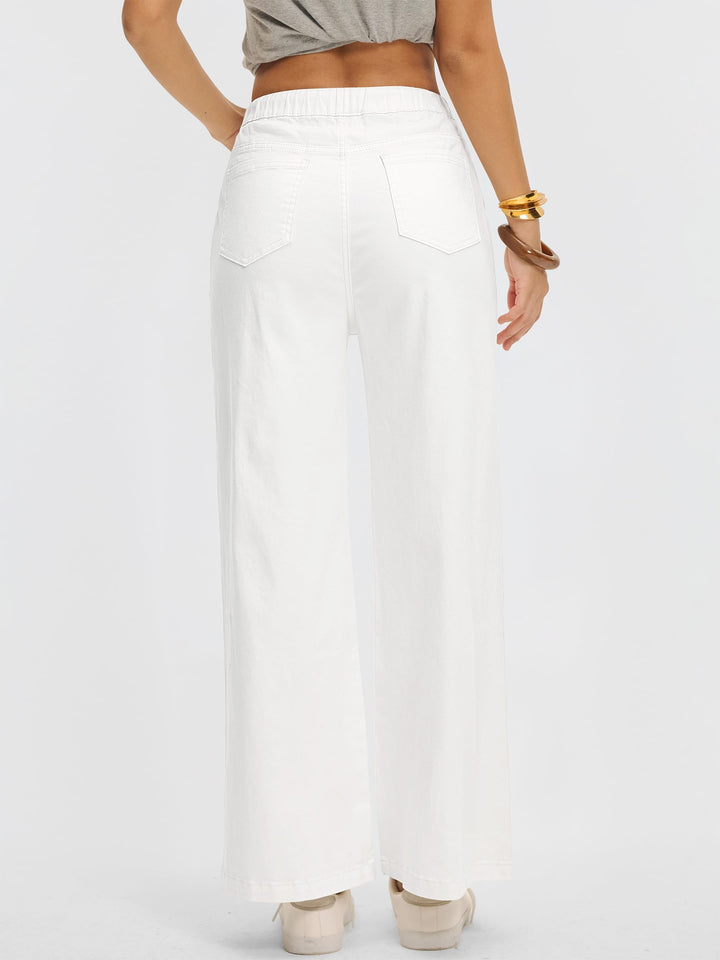 ANRABESS Womens Wide Leg Jeans High Waisted Trendy Drawstring Denim Pants Casual Relaxed Fit Trouser with Pockets